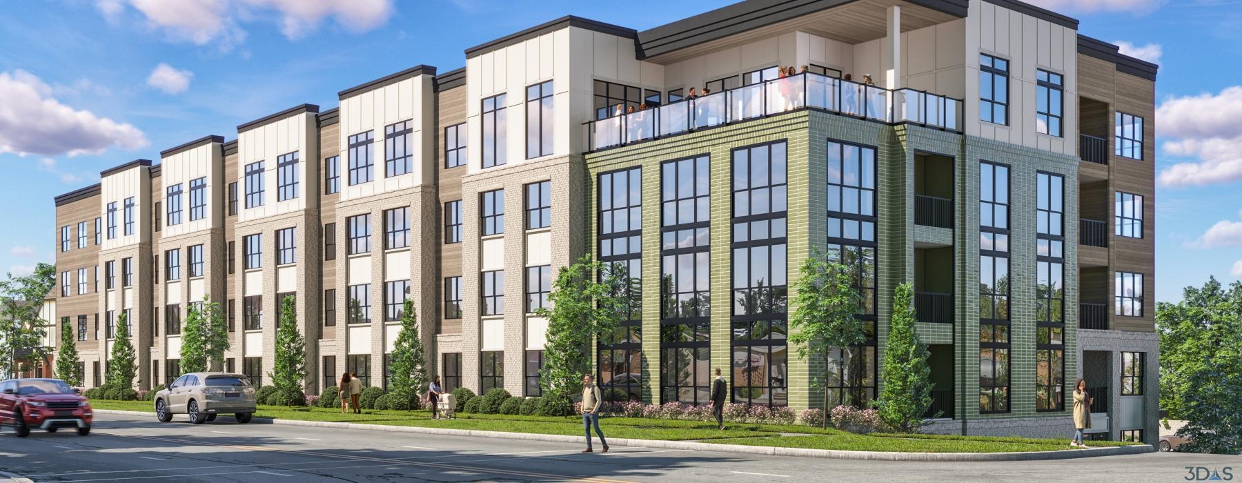 a large building with many windows